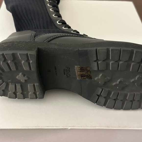 Fendi Black Lace-Up Boots - Picture 5 of 9